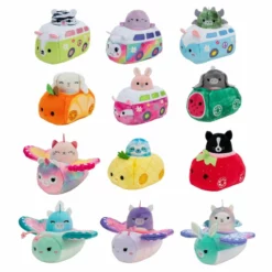 Squishville Plysjbamse M/ Kjøretøy (assortert)