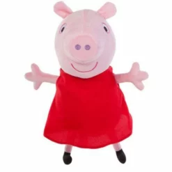 Peppa Gris Plysjbamse 45 Cm - Peppa Med Rød Satinkjole