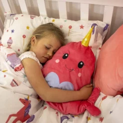 Zipstas 2-i-1 Ryggsekk/Plysjbamse - Rosa Hval -RainBoCorns butikk 113473 g 5 240908 h22f8cec8