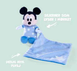 Disney Mikke Mus Plysjbamse 15 Cm - Sov Godt Mikke Mus Med Koseklut -RainBoCorns butikk 6315870351 04 ig simba gid mickey 28no 29 1 259788 h62090134