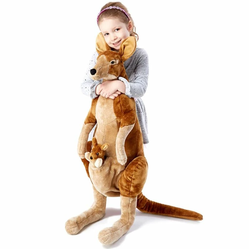 Melissa & Doug - Stor Kenguru Og Joey Plysj 90 Cm 1 Melissa & Doug - Stor Kenguru Og Joey Plysj 90 Cm