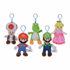 Super Mario Plysj Nøkkelring (assortert)