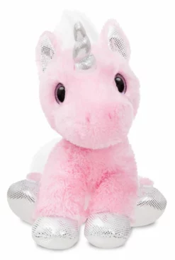 Aurora Plysj - Rosa Enhjørming Med Glitter