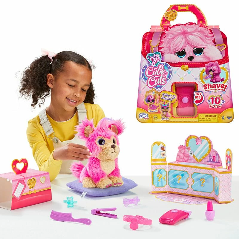 Scruff A Luvs Cutie Cuts - Rosa Hund 1 Scruff A Luvs Cutie Cuts - Rosa Hund